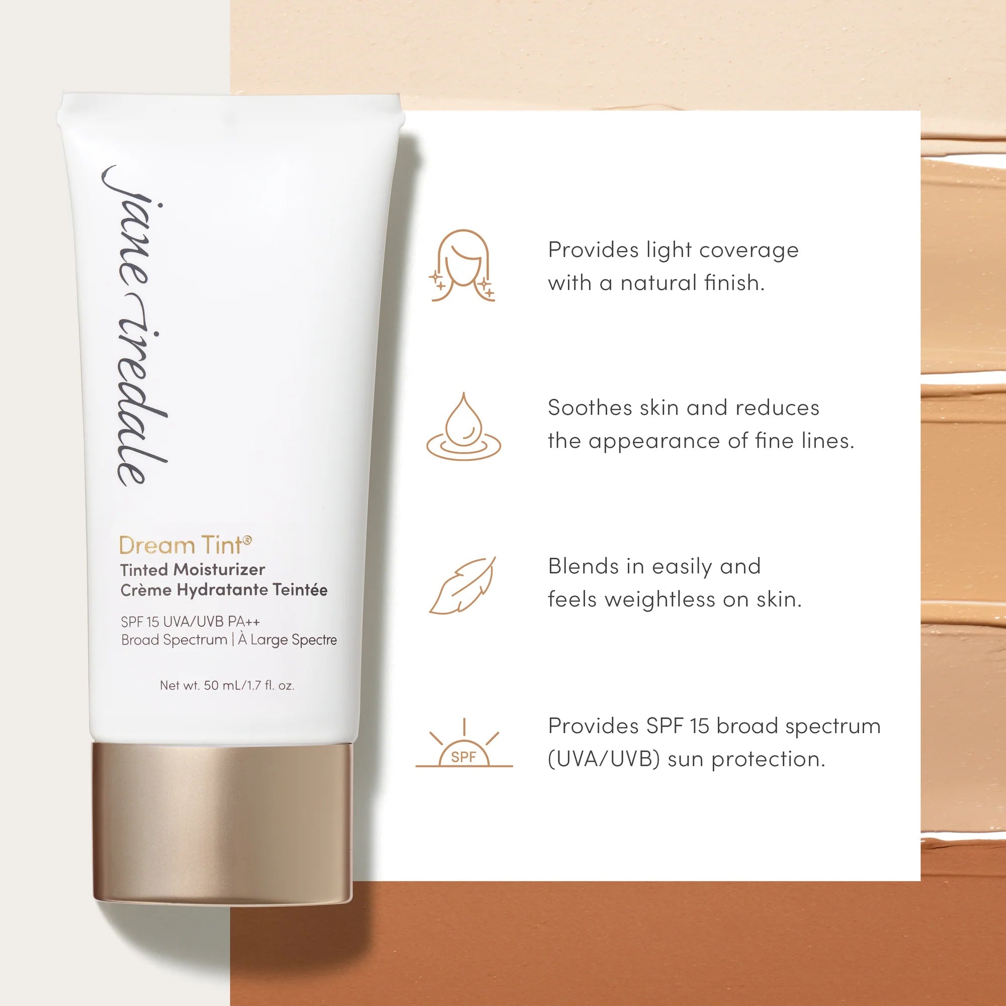 Jane Iredale Dream Tint Tinted Moisturizer SPF 15 - Harben House - Jane Iredale