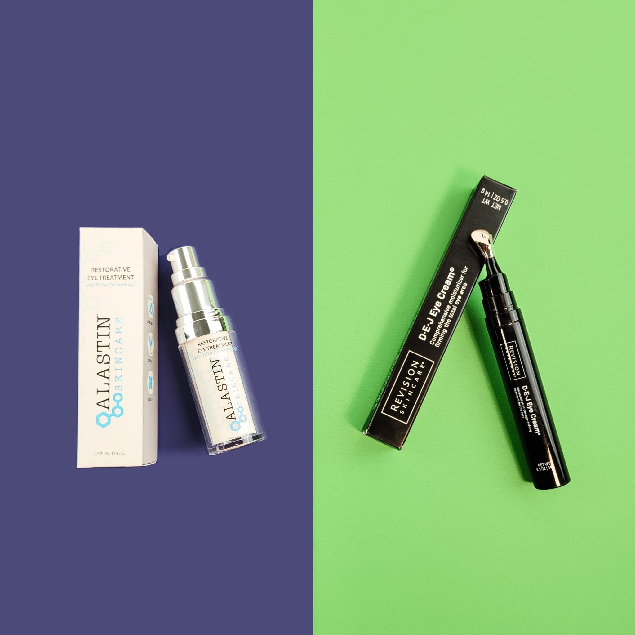 Revision Skincare DEJ Eye Cream vs. Alastin Skincare Restorative Eye Treatment: Product Comparison Report - Harben House