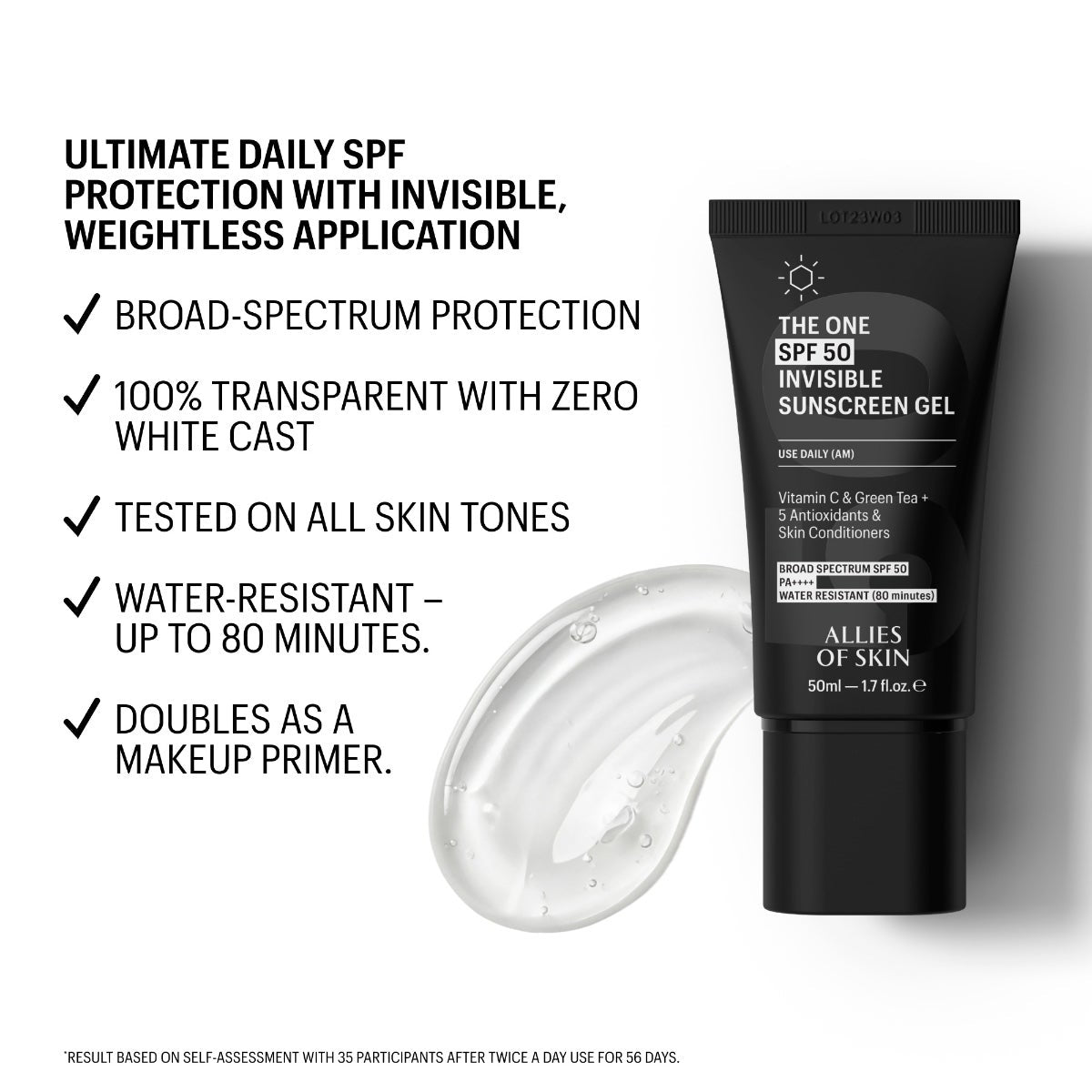 Allies of Skin THE ONE SPF 50 Invisible Gel Sunscreen