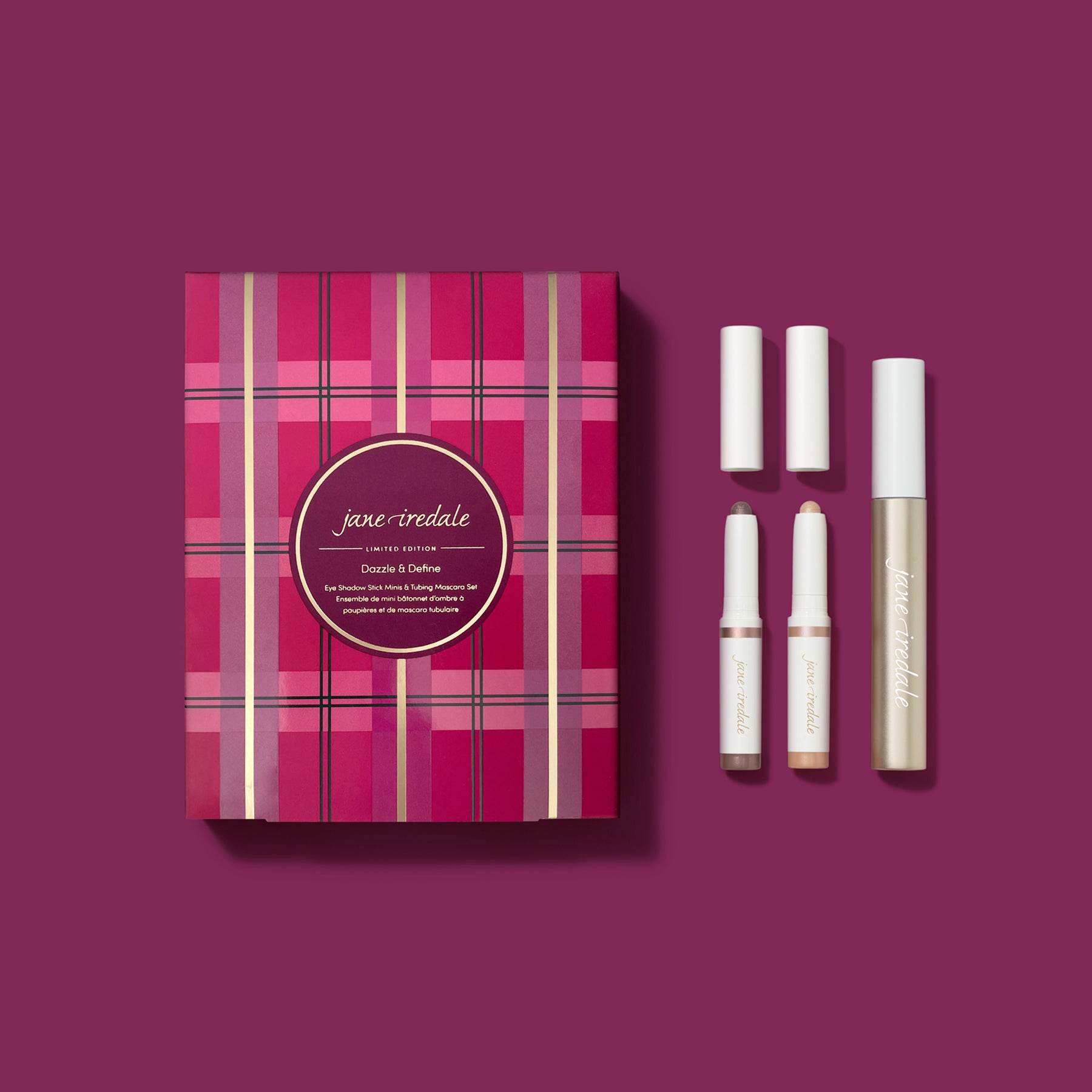 Jane Iredale Dazzle & Define Eye Shadow Stick & Tubing Mascara Set