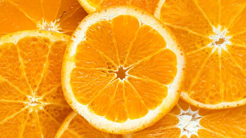 A layout of orange slices
