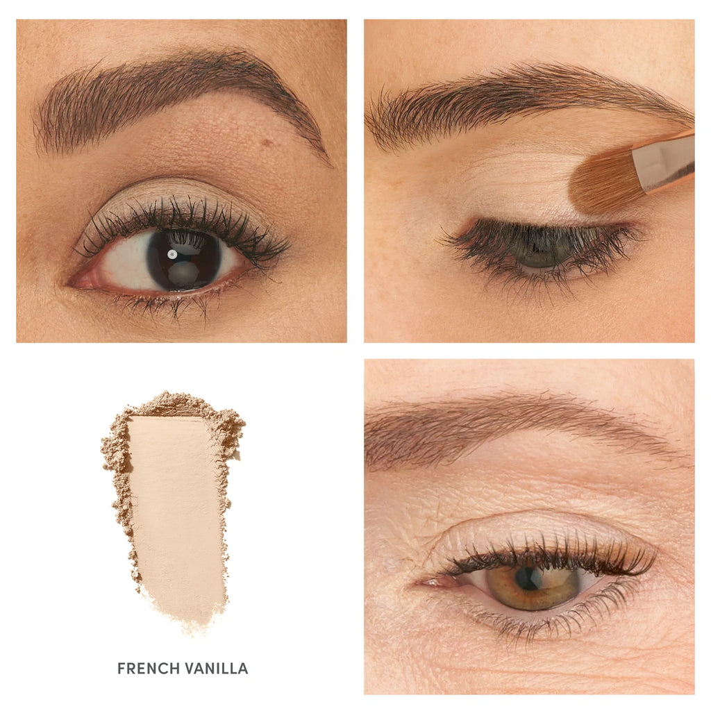 Jane Iredale PurePressed Eye Shadow Single Applied on Model - French Vanilla