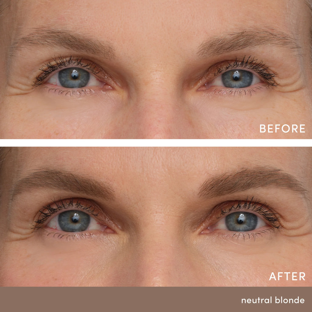 Jane Iredale PureBrow Brow Gel - Neutral Blonde Before and After