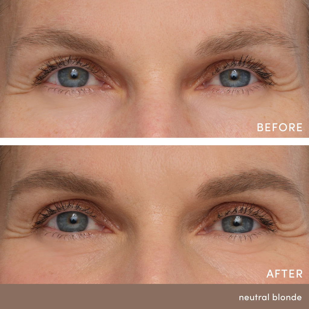 Jane Iredale PureBrow Precision Pencil - Neutral Blonde Before and After