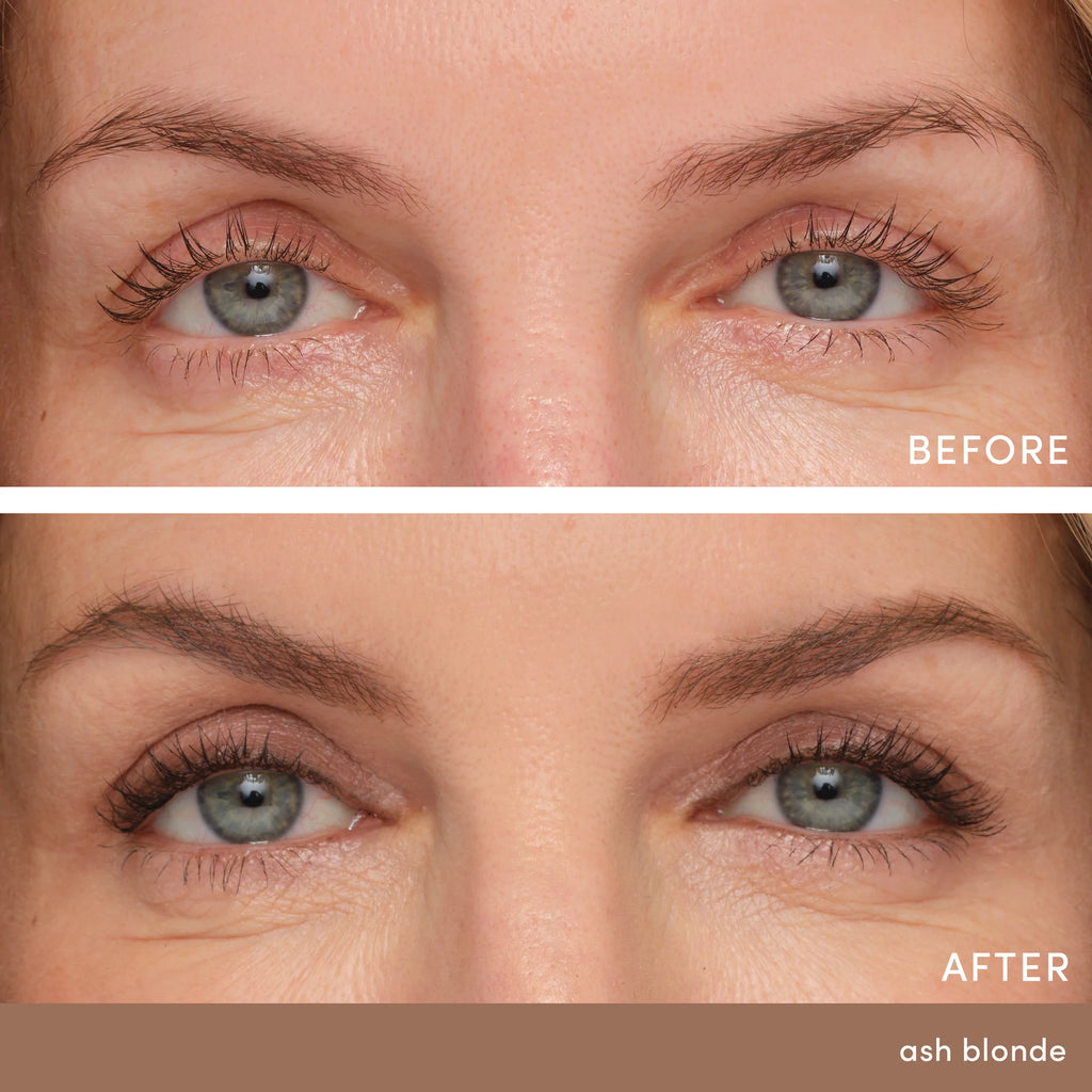 Jane Iredale PureBrow Brow Gel - Ash Blonde Before and After