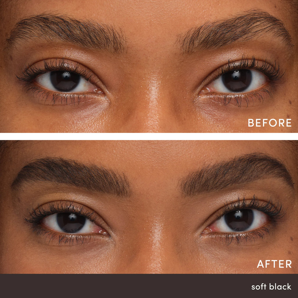 Jane Iredale PureBrow Precision Pencil - Soft Black Before and After