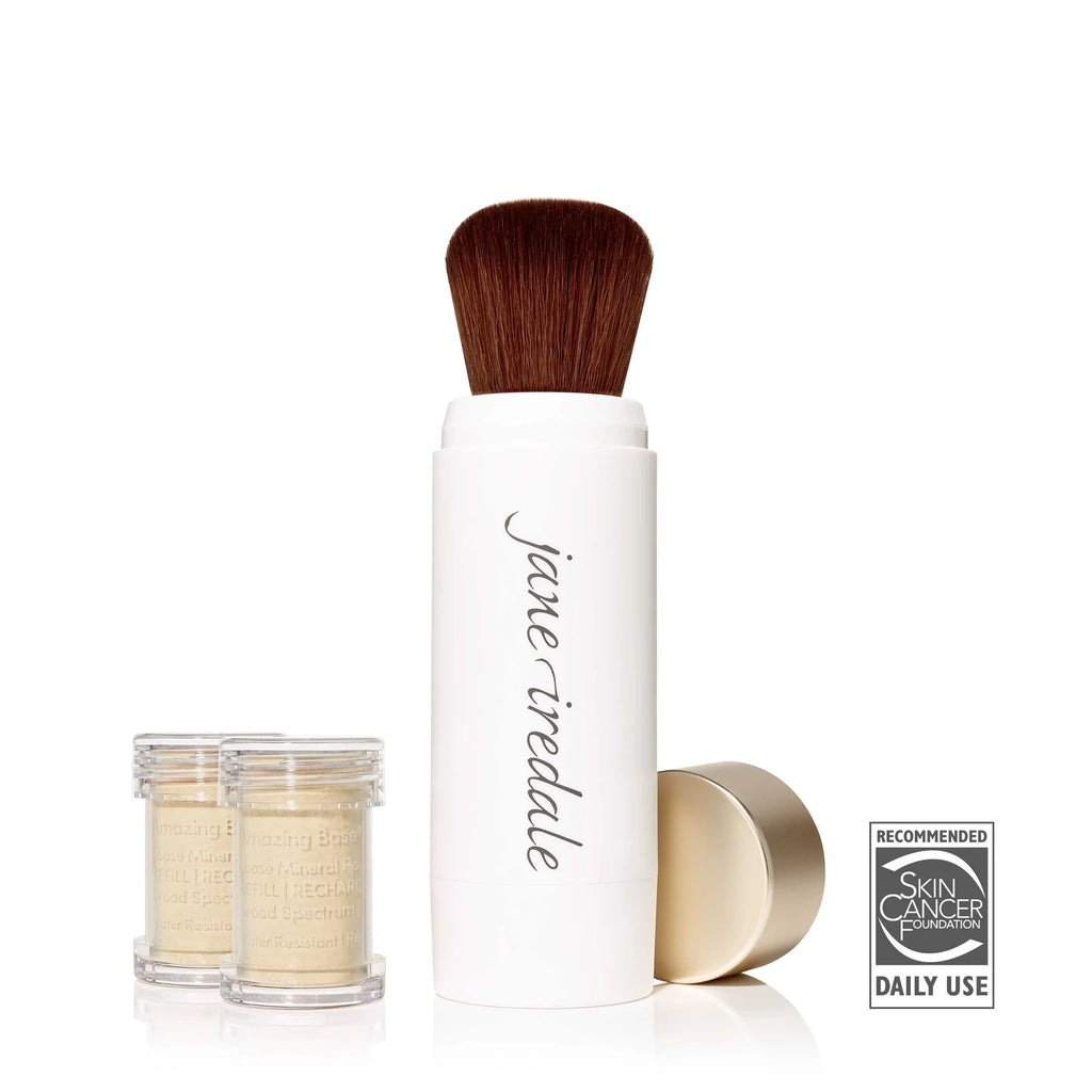 Jane Iredale Amazing Base Loose Mineral Powder Refillable Brush - Bisque Self Dispensing Makeup Brush