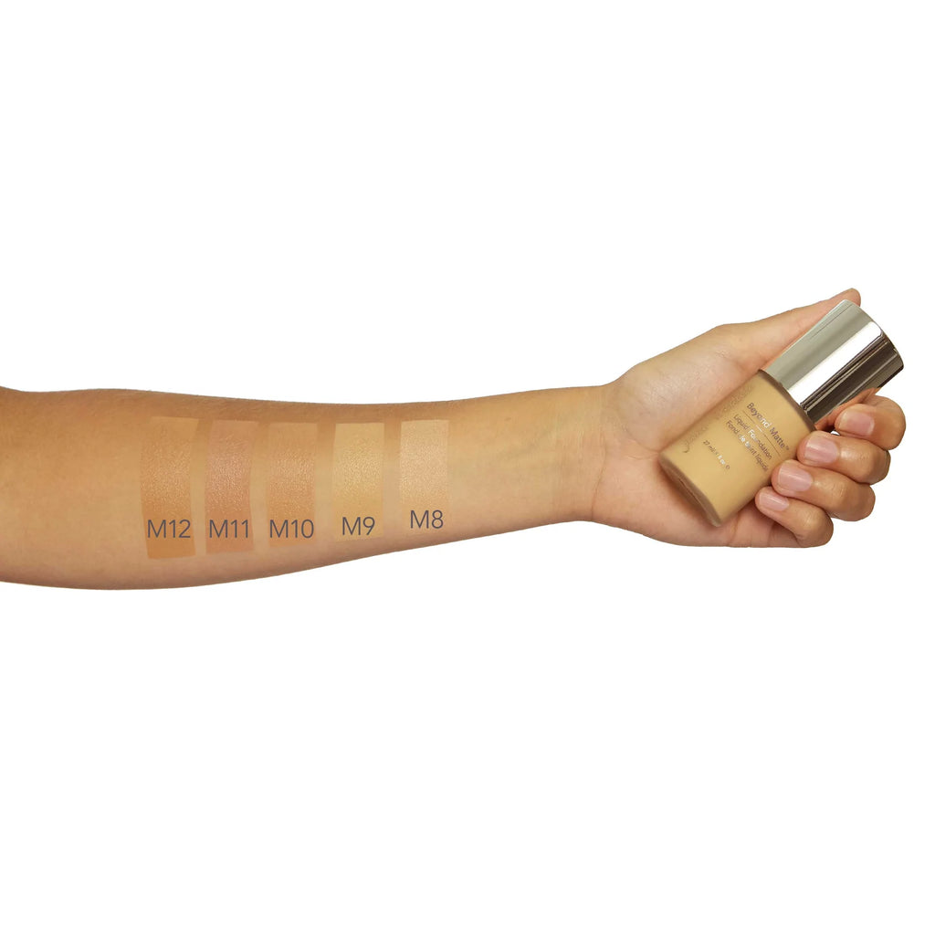 jane iredale Beyond Matte Liquid Foundation - 5 Arm Swatches M8, M9, M10, M11, M12