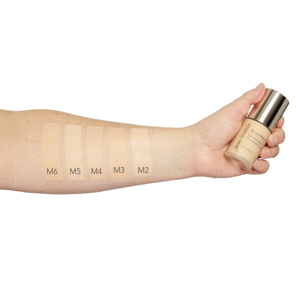 jane iredale Beyond Matte Liquid Foundation - 5 Arm Swatches M2, M3, M4, M5, M6