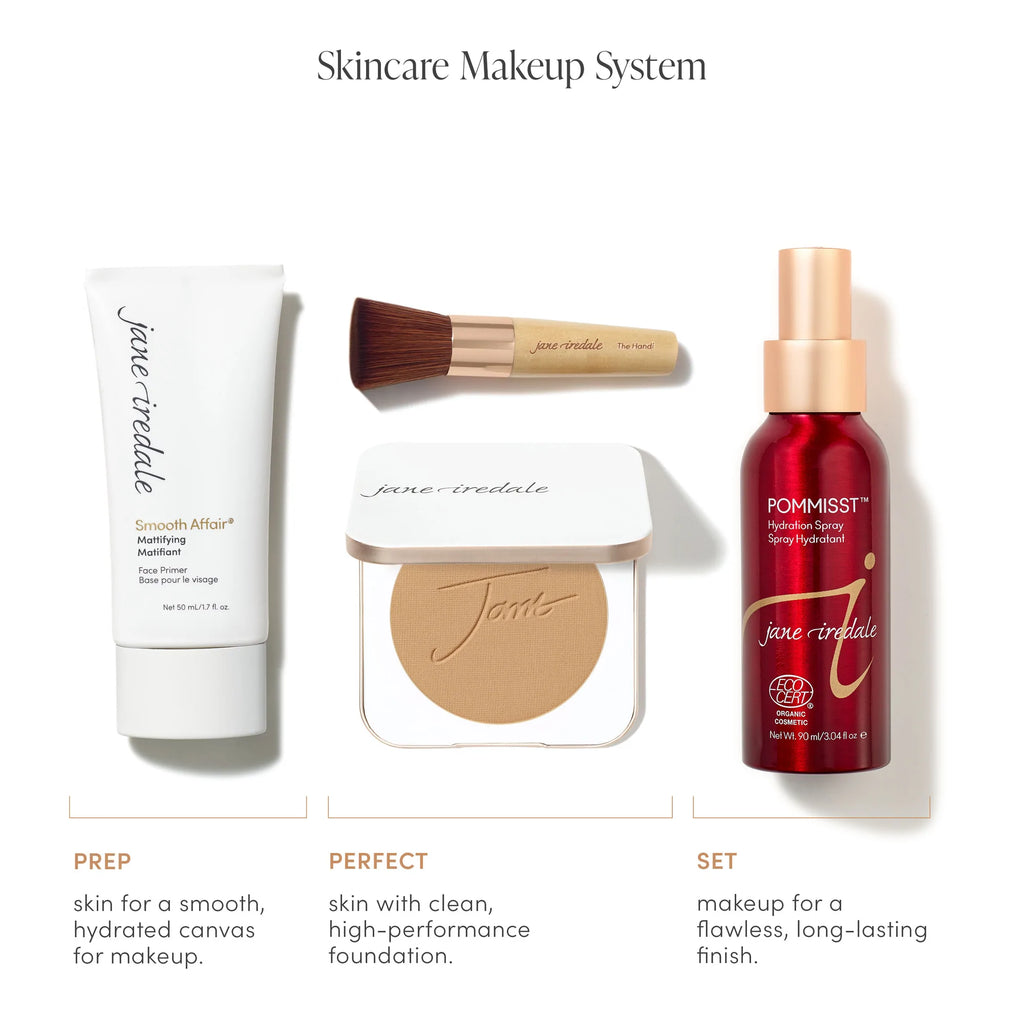 Jane Iredale Skincare Makeup System with Smooth Affair Illuminating Glow Primer as first step
