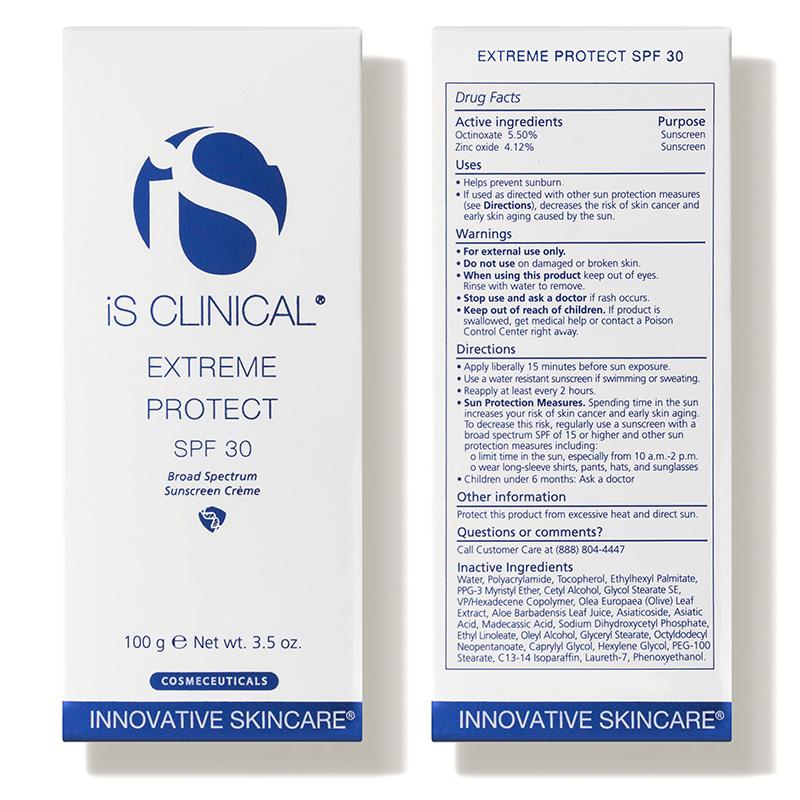iS Clinical Extreme Protect SPF 30 Box Front and Back