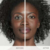jane iredale Glow Time Highlighter Stick. Before and After on Dark Complexion Model