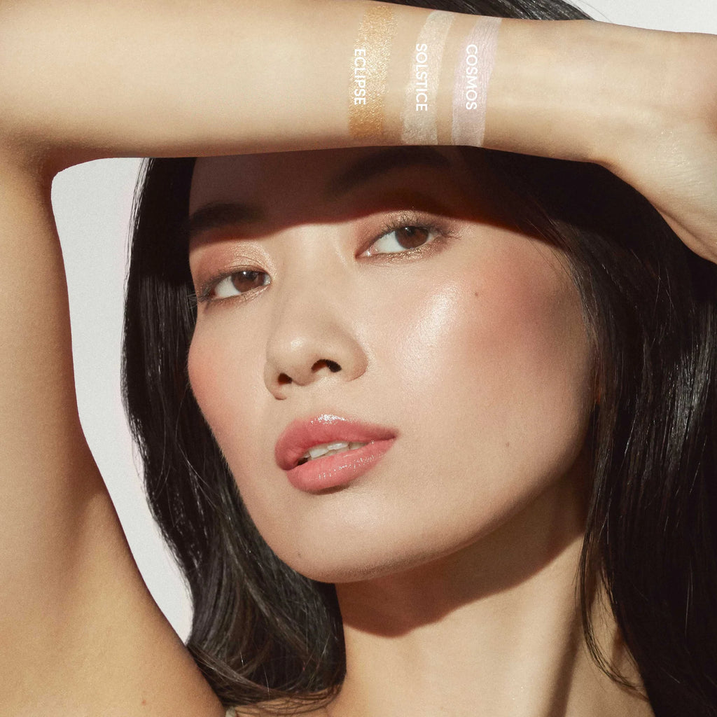 jane iredale Glow Time Highlighter Stick Arm Swatches on Fair Skin