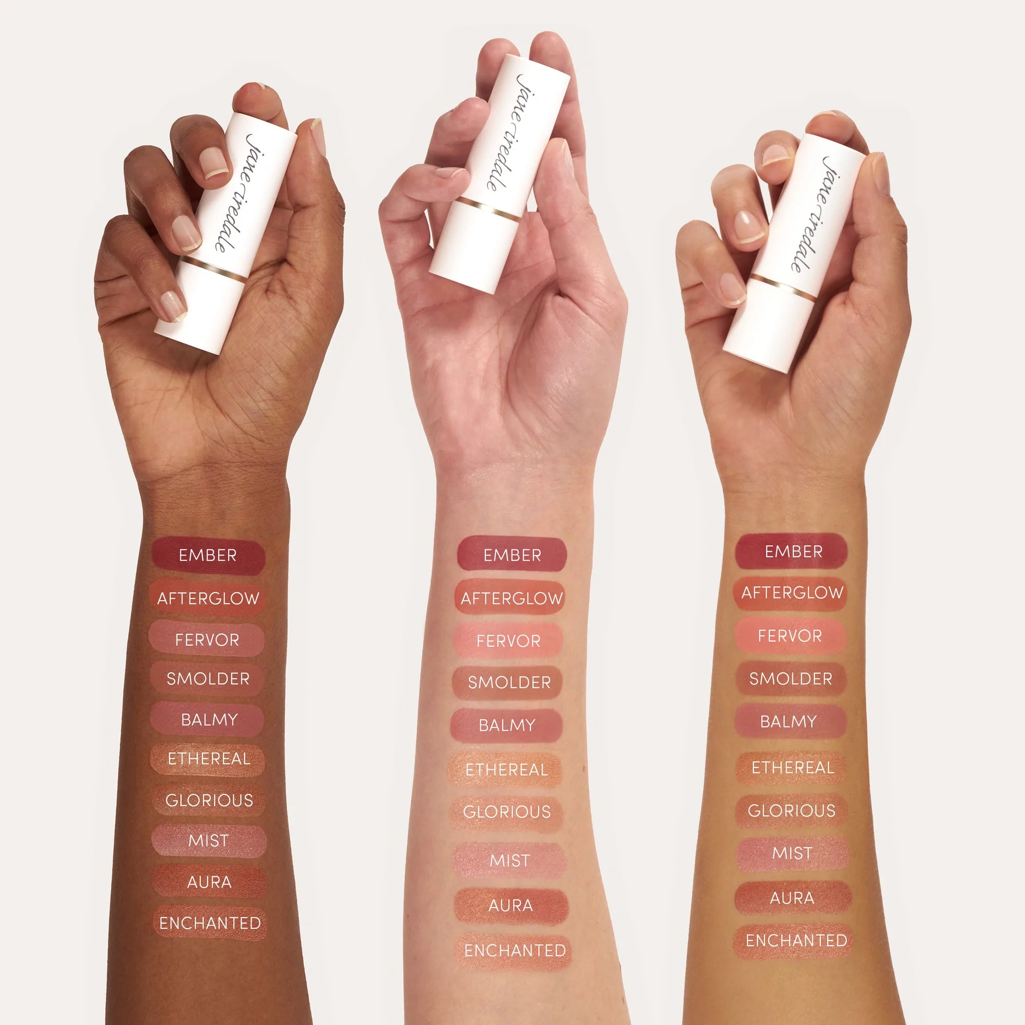 jane iredale Glow Time Blush Stick Arm Swatches